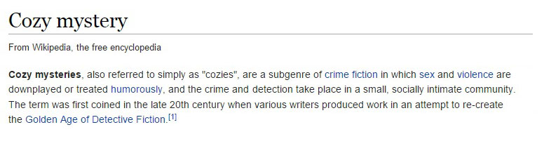 definition of the Cozy Mystery